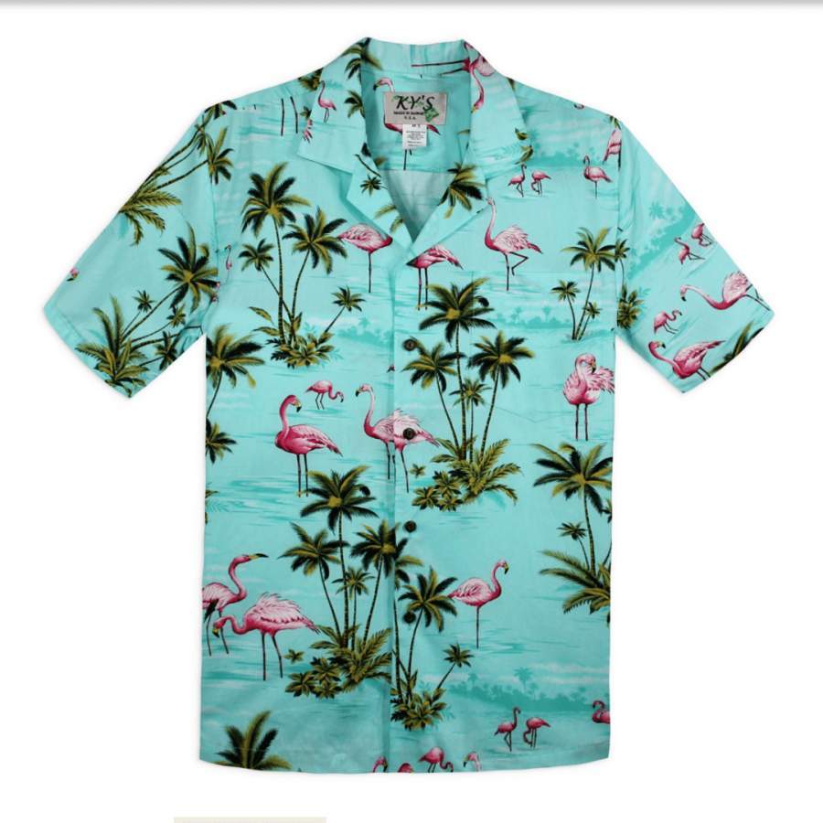 Flamingo Multi ColorShirt Hawaiian Aloha Shirt