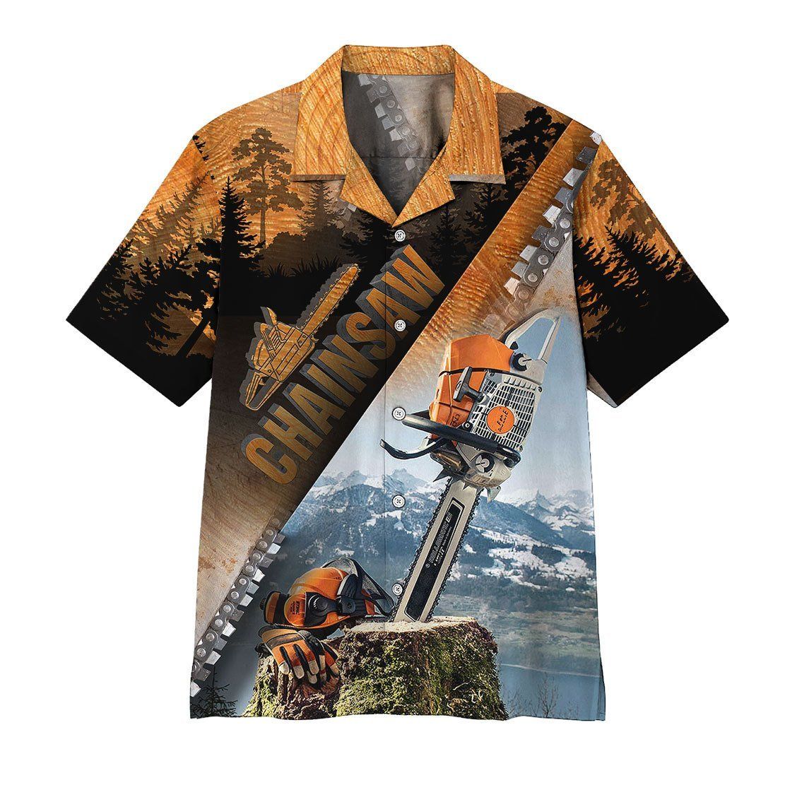  3D Chainsaw Hawaii Shirt