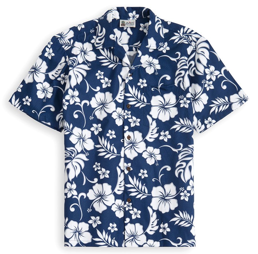 Hibiscus Mania Blue White Amazing Design Hawaiian Shirt Dhc18062313