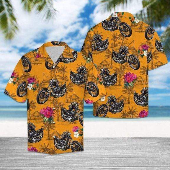 So Cool American Motorcycle Hawaiian Aloha Shirts #DH