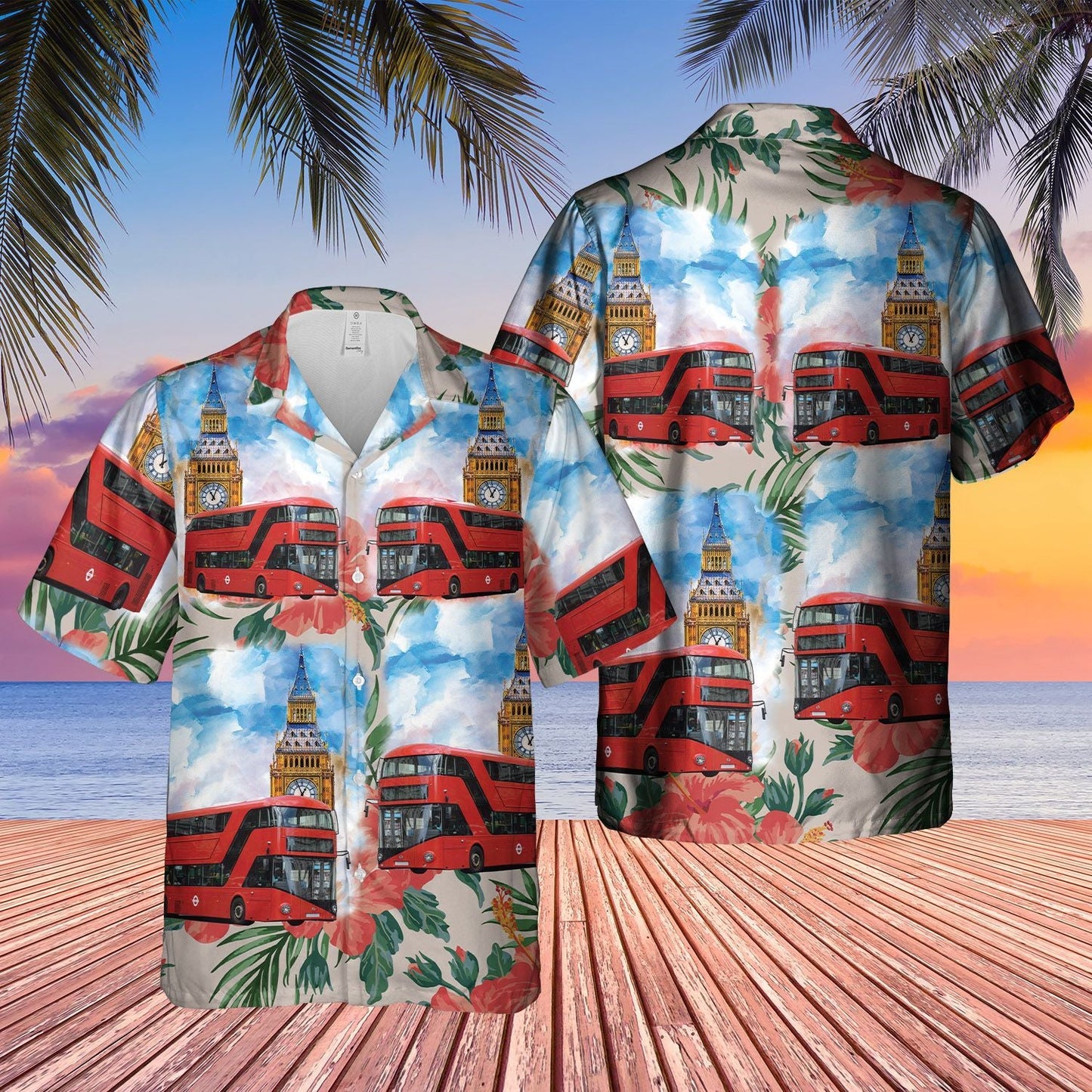 Doubledecker Bus New Routemaster  Blue High Quality Unisex Hawaiian Shirt For Men And Women Dhc17063236