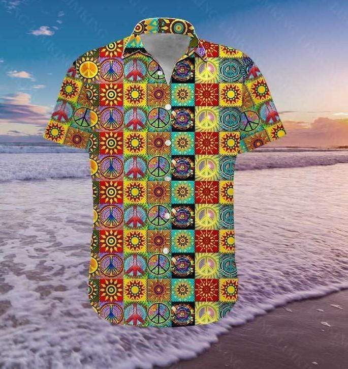 Hawaiian Aloha Shirts Hippie Pattern