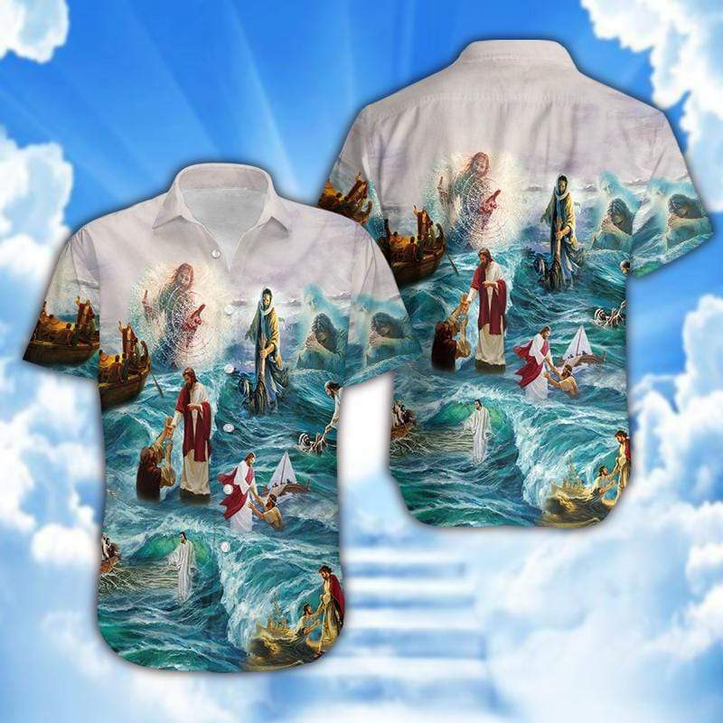 Easter Jesus God Save Our Life Hawaiian Aloha Shirts