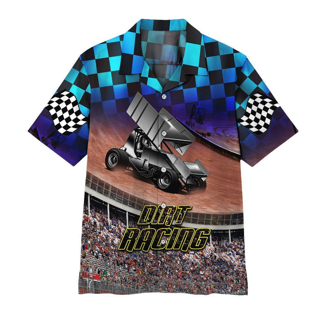  3D Dirt Track Racing Hawaii Shirt