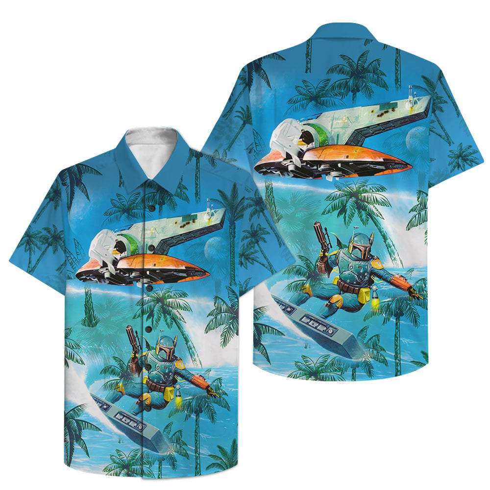 Dadalorian Surfing Summer Vibe Unisex Hawaiian Shirts