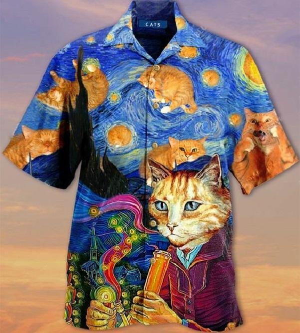 Vintage Cats Hawaii Shirt Hawaiian