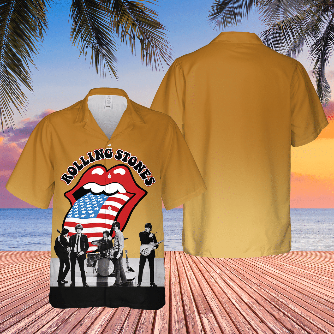 The Rolling Stones Rock Band 3D Hawaiian Shirt