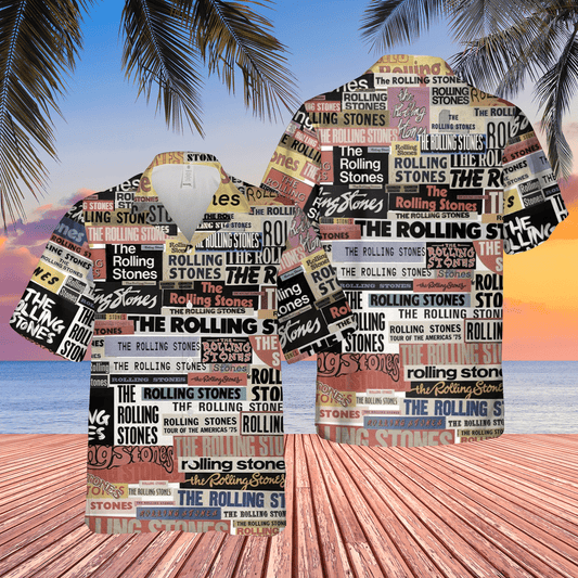 The Rolling Stones Pattern Hawaiian Shirt For Rock 'n Roll Lovers