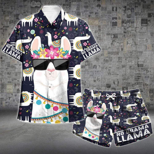 Amazing Llama Aloha Hawaiian Shirts Women Board Shorts #VI