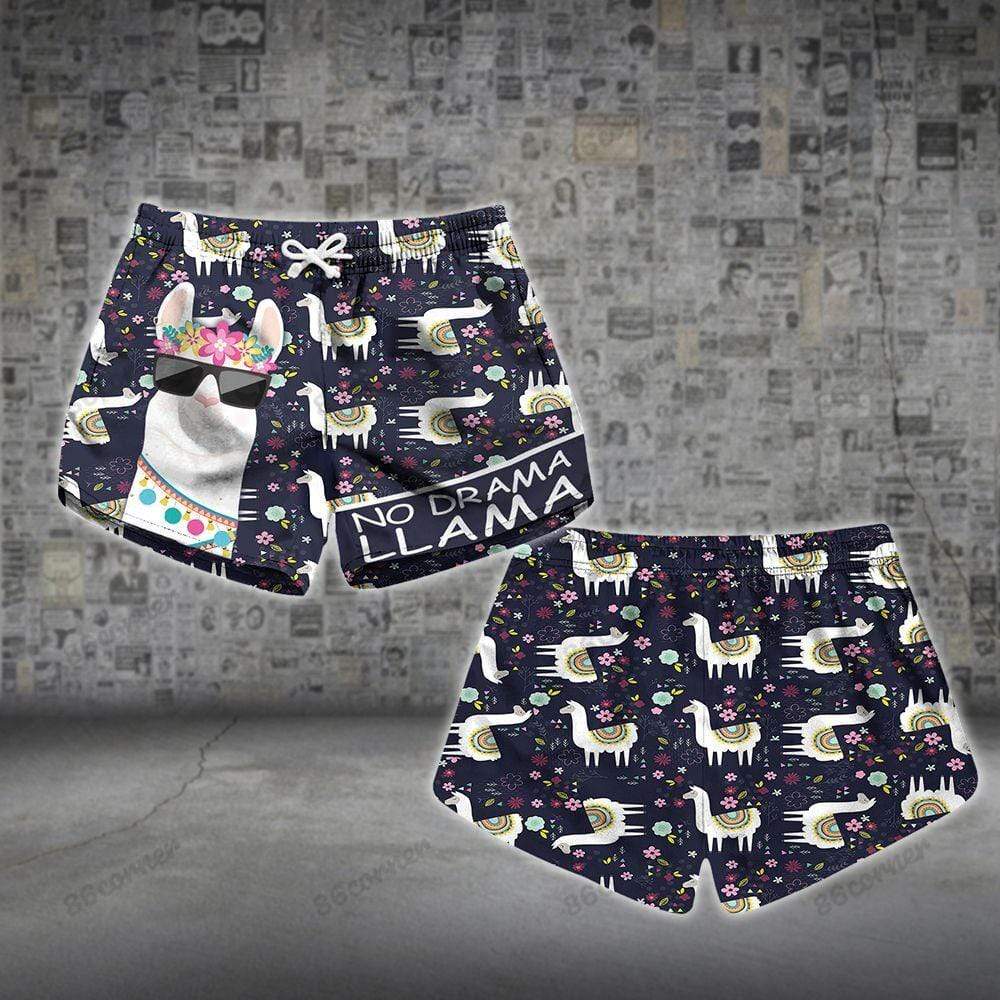 Amazing Llama Aloha Hawaiian Shirts Women Board Shorts #VI