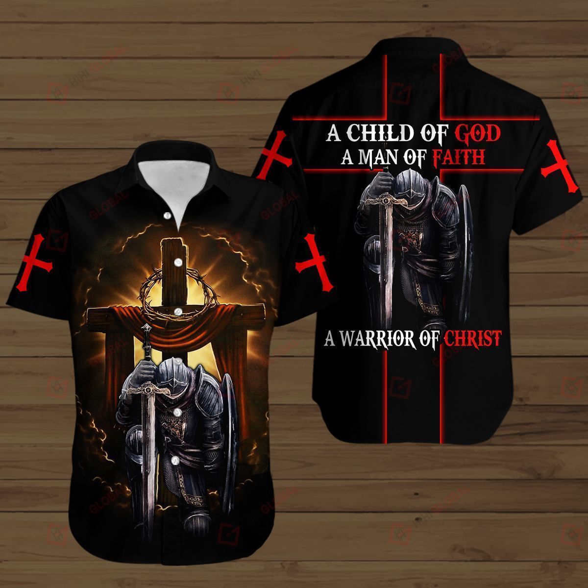 A Child Of God A Man Of Faith A Warrrior Of Christ Jesus Hawaiian Shirt | For Men & Women | Adult | HW3931