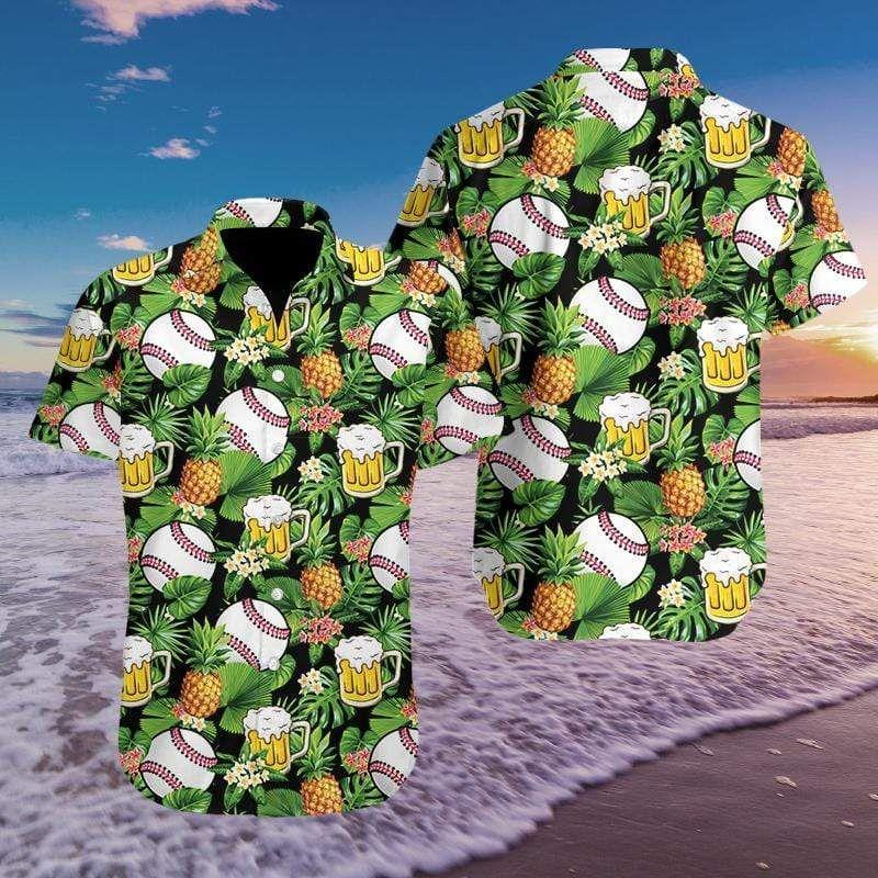 Baseball And Beer Tropical Hawaiian Shirt 131