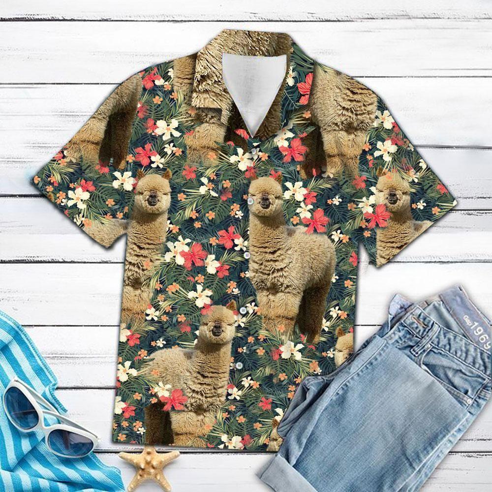 Alpaca Tropical Hawaiian Shirt 131