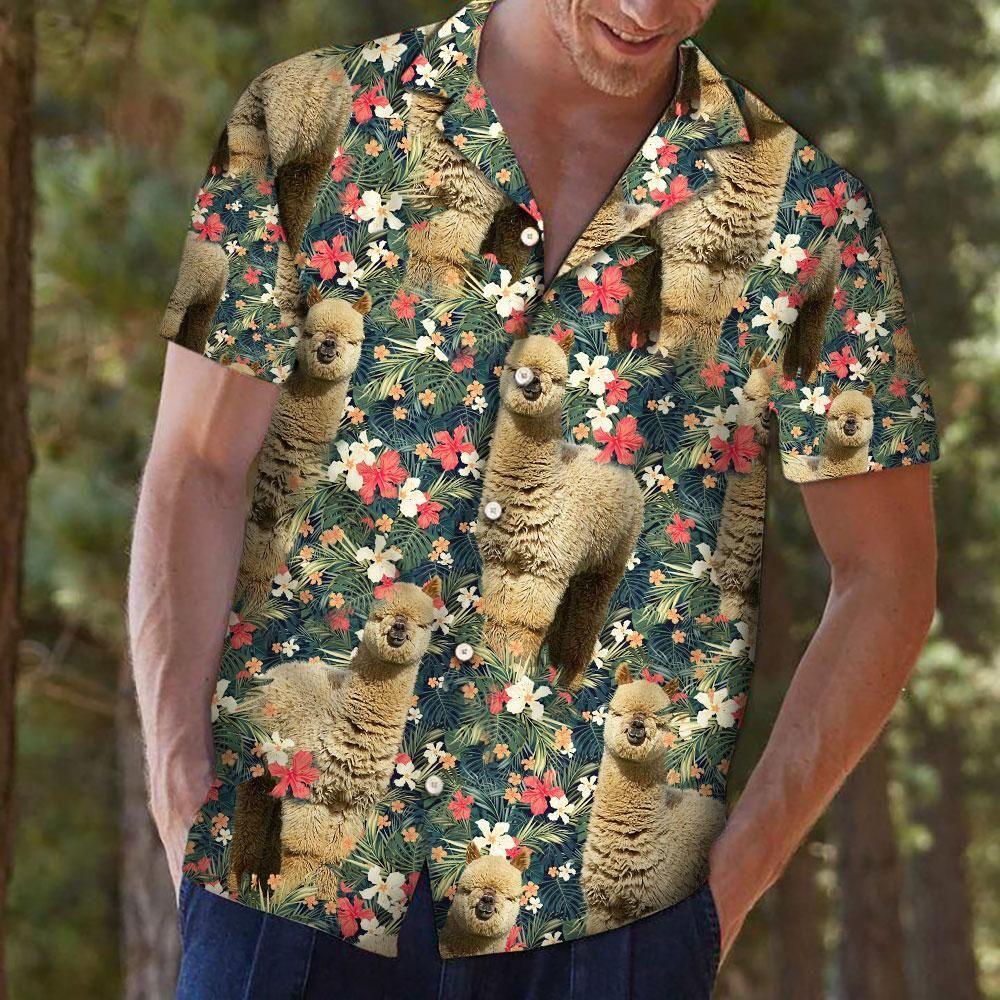 Alpaca Tropical Hawaiian Shirt 131