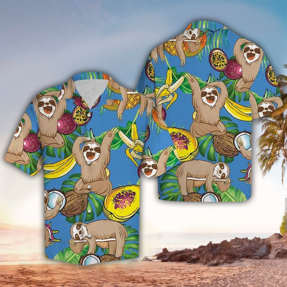 Sloth Apparel, Sloth Button Up Shirt