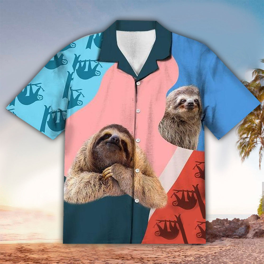 Sloth Hawaiian Shirt, Perfect Sloth Clothing