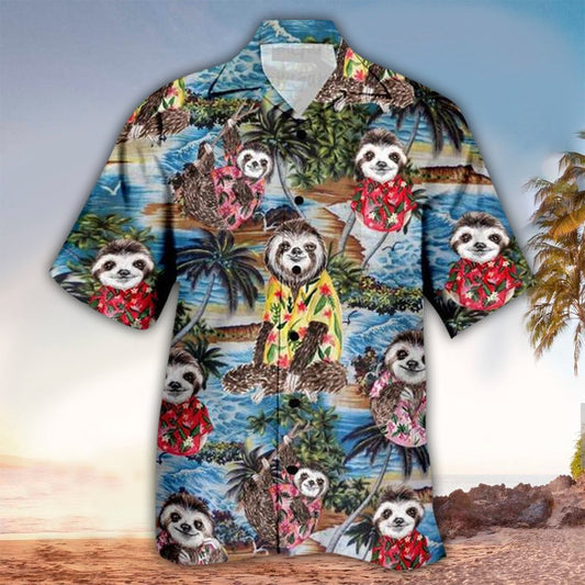 Sloth Aloha Shirt, Hawaiian Shirt For Sloth Lovers