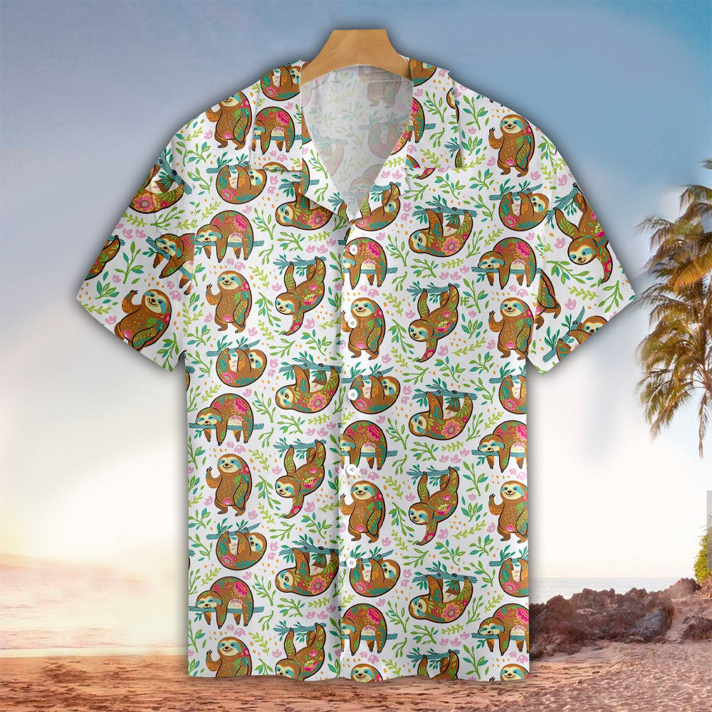 Sloth Hawaiian Shirt, Sloth Shirt For Sloth Lover