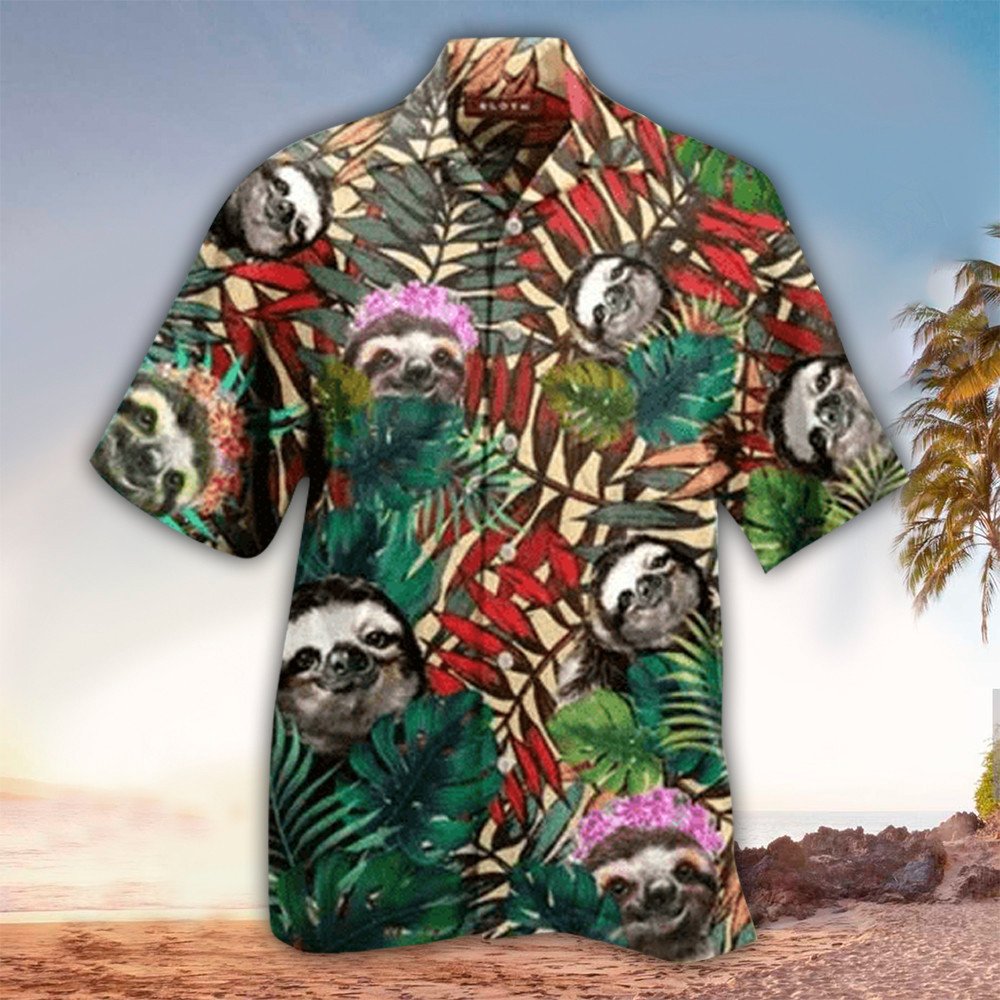 Sloth Hawaiian Shirt, Perfect Sloth Clothing