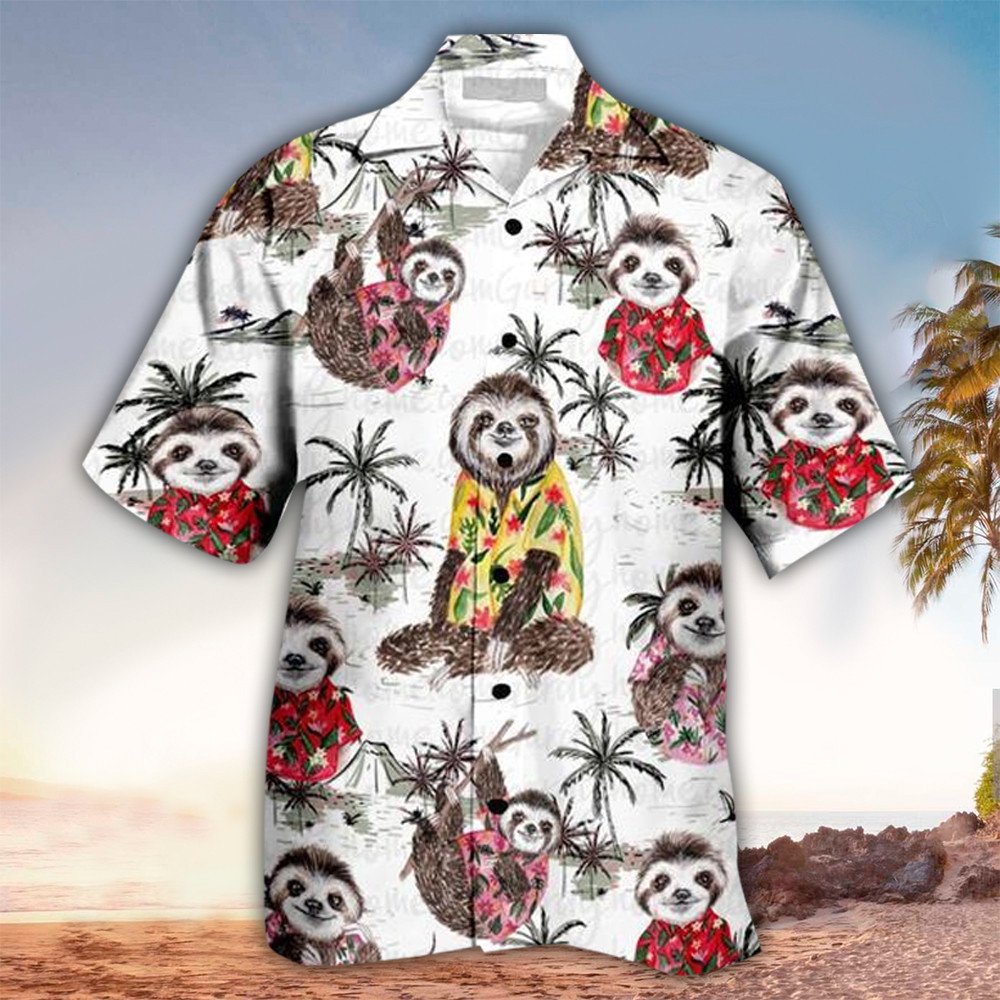 Sloth Aloha Shirt, Hawaiian Shirt For Sloth Lovers