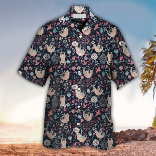 Sloth Aloha Shirt, Perfect Hawaiian Shirt For Sloth Lover