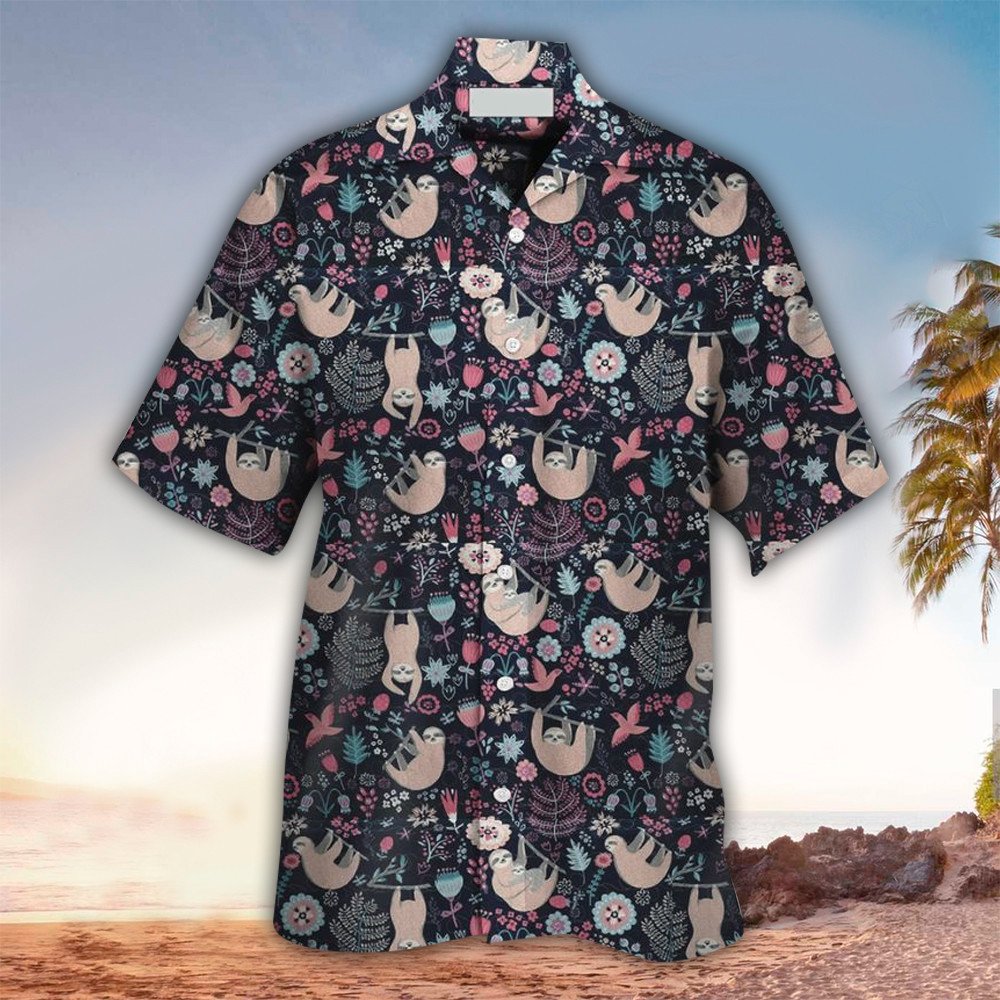 Sloth Aloha Shirt, Perfect Hawaiian Shirt For Sloth Lover