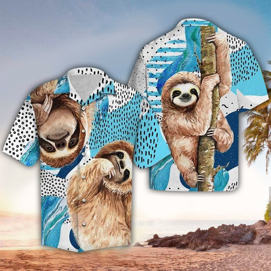 Sloth Hawaiian Shirt, Perfect Sloth Clothing