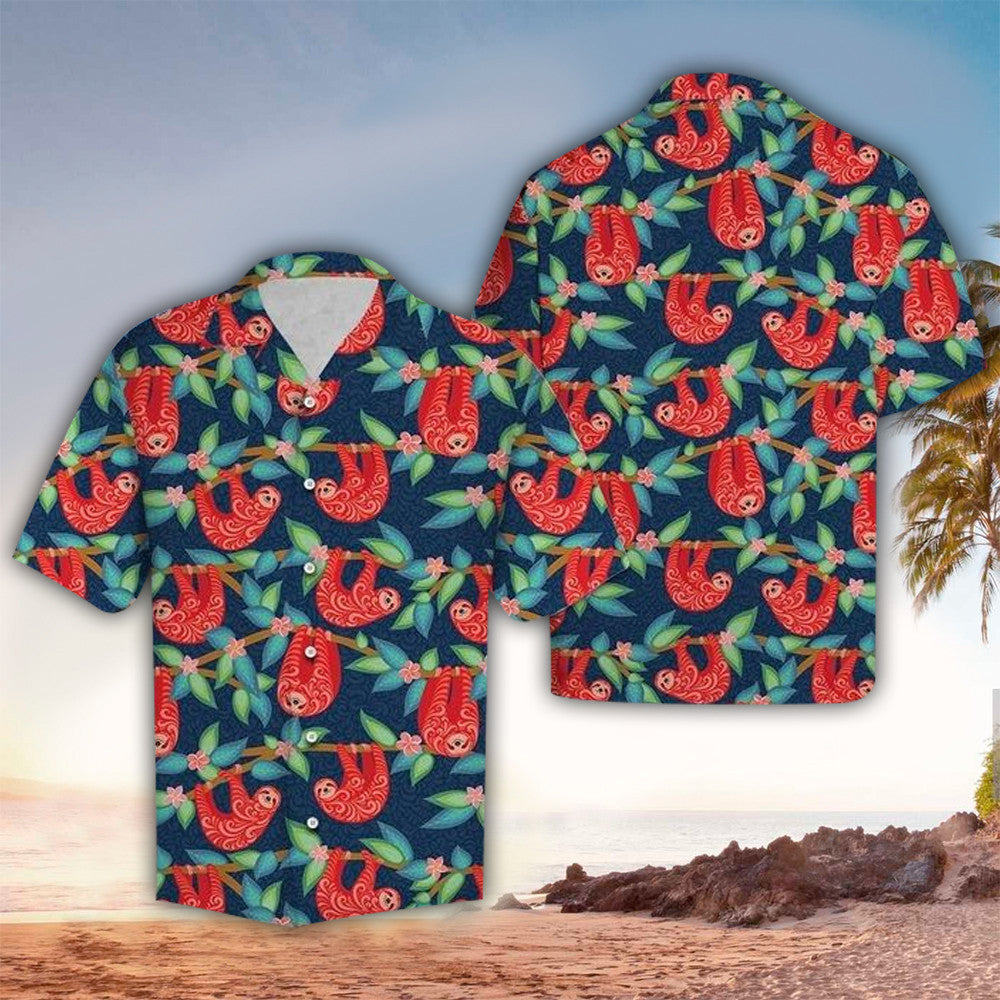 Sloth Hawaiian Shirt, Perfect Sloth Clothing