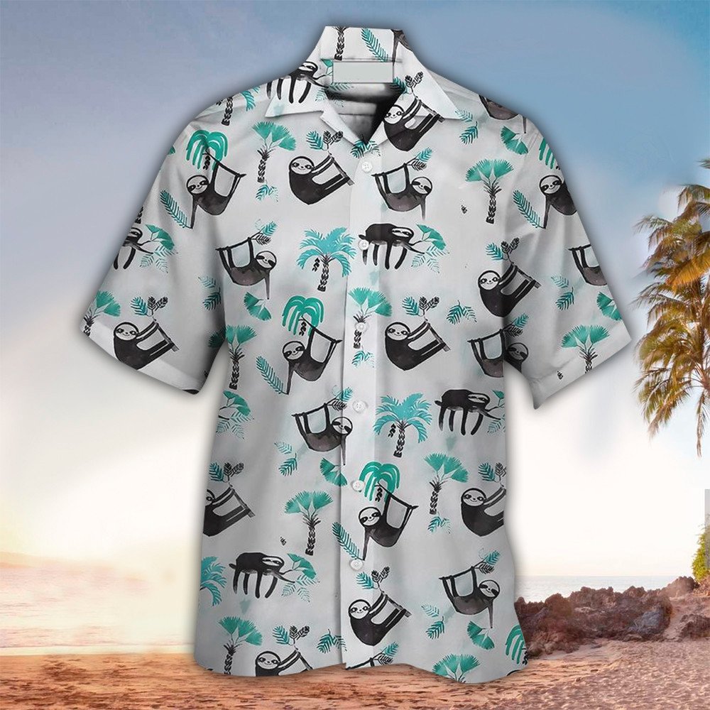 Sloth Aloha Shirt, Perfect Hawaiian Shirt For Sloth Lover