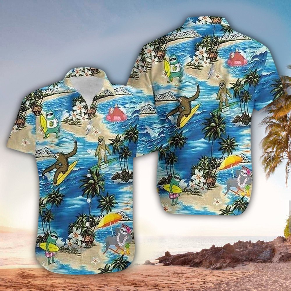 Sloth Hawaiian Shirt, Sloth Lover Gifts