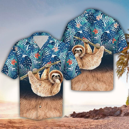 Sloth Shirt, Sloth Hawaiian Shirt For Sloth Lovers