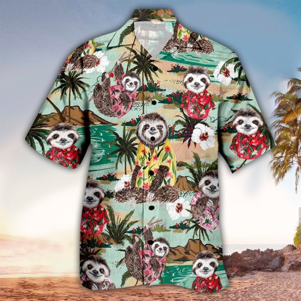 Sloth Aloha Shirt, Hawaiian Shirt For Sloth Lovers