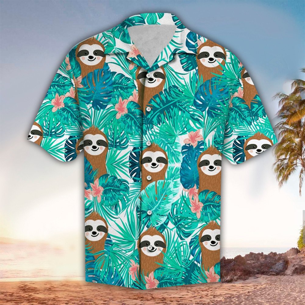 Sloth Shirt, Sloth Hawaiian Shirt For Sloth Lovers