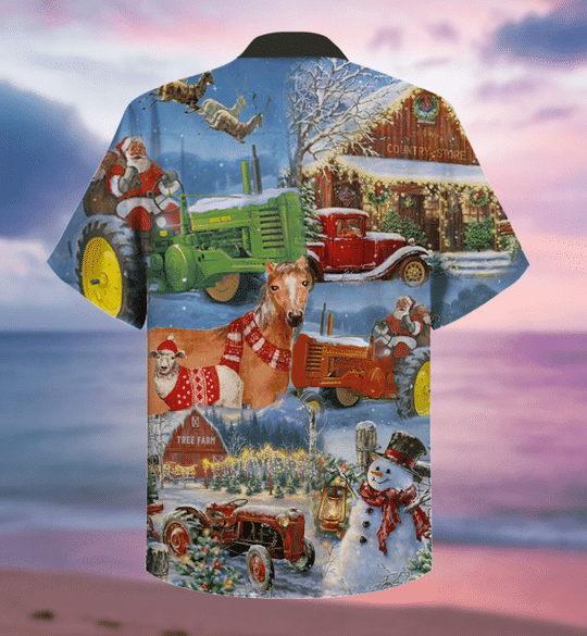 Christmas Farm Hawaiian Shirt