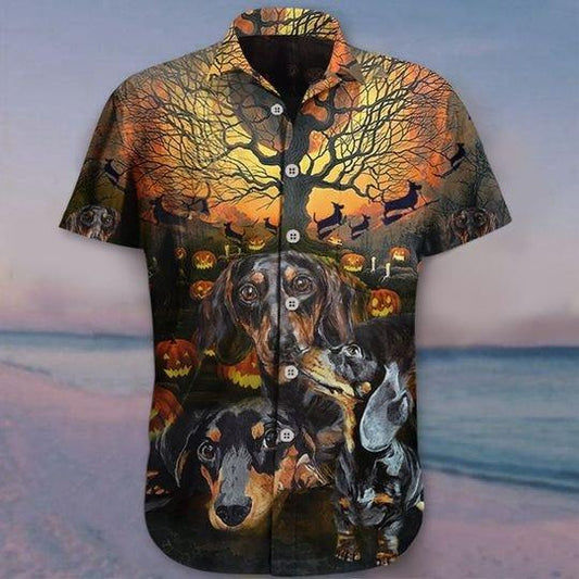 Dachshund Halloween Hawaiian Shirt | For Men & Women | Adult | HW9021