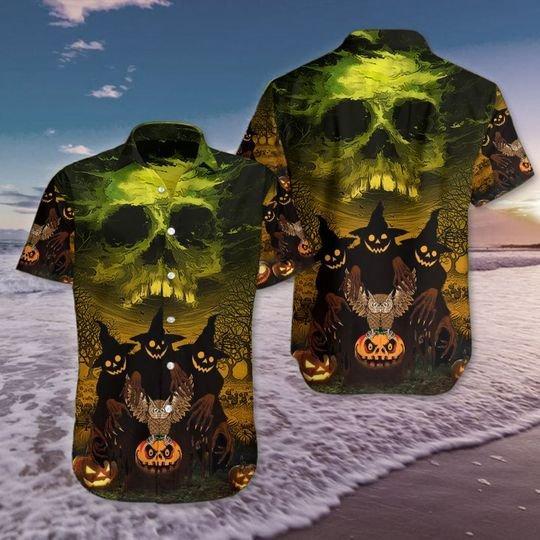 Owl On Pumpkin Halloween Hawaiian Shirt | For Men & Women | Adult | HW8999