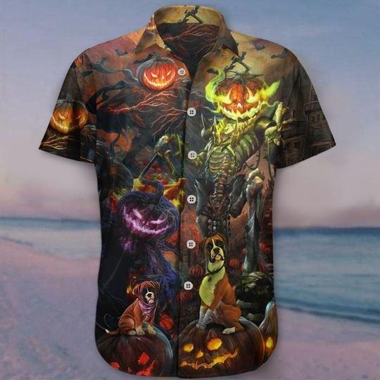 Boxer Pumpkin King Halloween Hawaiian Shirt | For Men & Women | Adult | HW8982