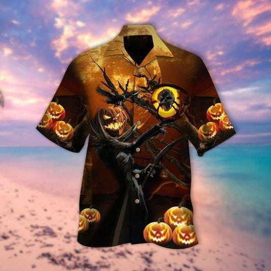 Pumpkin God Of Death Halloween Hawaiian Shirt | For Men & Women | Adult | HW8913