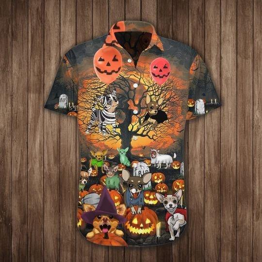 Chihuahua Costume Halloween Hawaiian Shirt | For Men & Women | Adult | HW8961