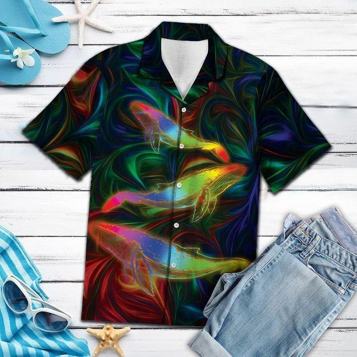 Lovely Whale Hawaiian Shirt | For Men & Women | Adult | HW1226