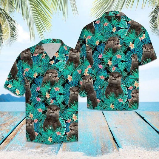 Otter Tropical Hawaiian Shirt | For Men & Women | Adult | HW1574