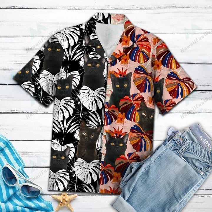 Black Cat Hawaiian Shirt | For Men & Women | Adult | HW1148