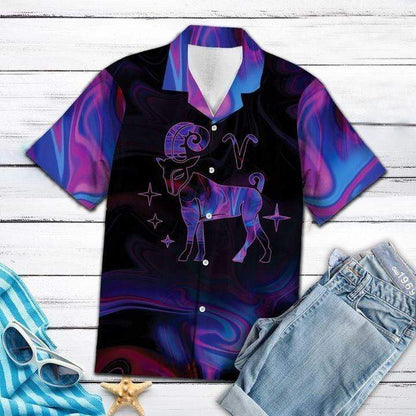 Amazing Aries Horoscope Hawaiian Shirt Zodiac Birthday Gifts #N