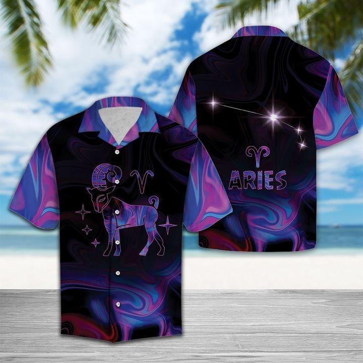 Amazing Aries Horoscope Hawaiian Shirt Zodiac Birthday Gifts #N