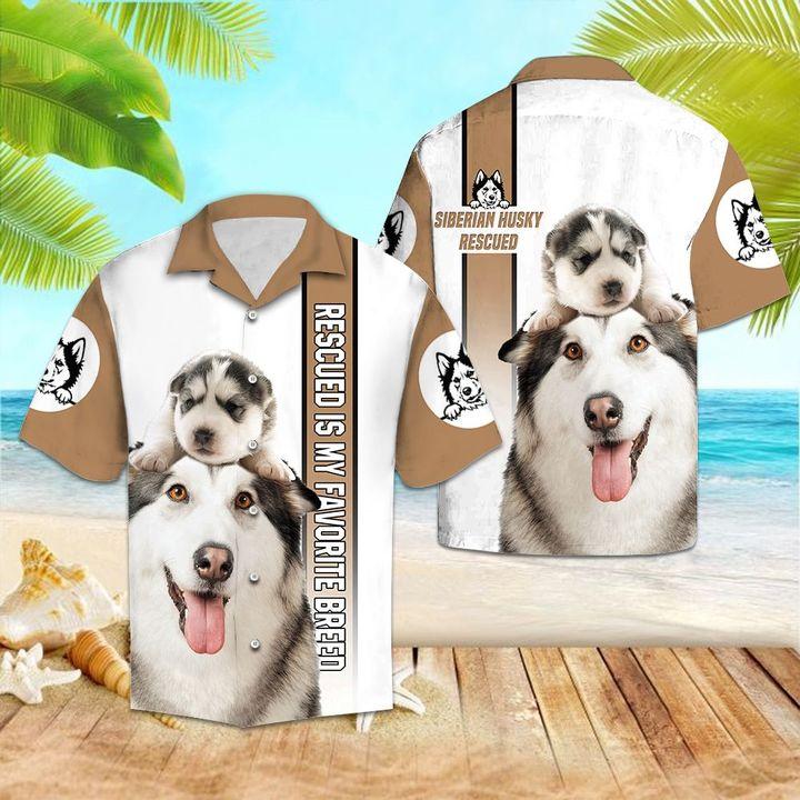 Siberian Husky Is My Favorite Breed Hawaiian Shirt | For Men & Women | Adult | HW6523