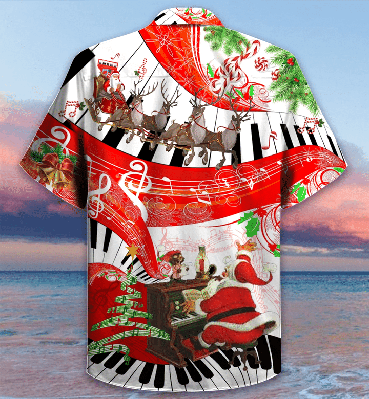 Christmas Piano Hawaiian Shirt