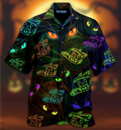 Groovy Pumpkins Cat Eyes Hawaiian Shirt