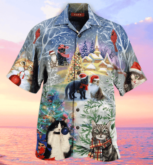 Have A Purry Christmas Cat Hawaiian Shirt