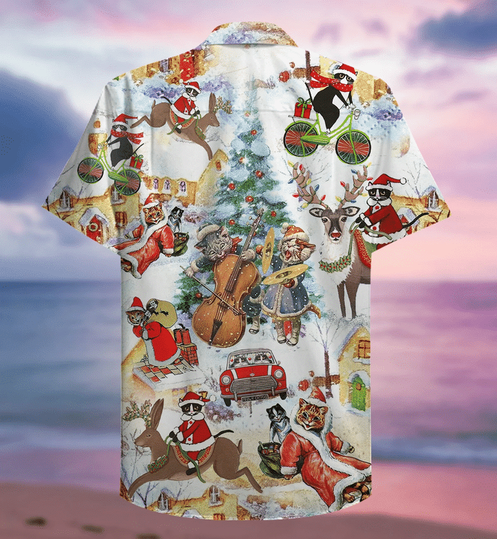 Meowy Christmas Hawaiian Shirt | For Men & Women | Adult | HW2016