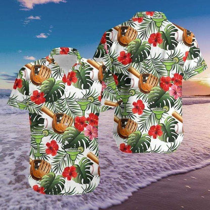 Baseball And Margarita Tropical Hawaiian Shirt 131